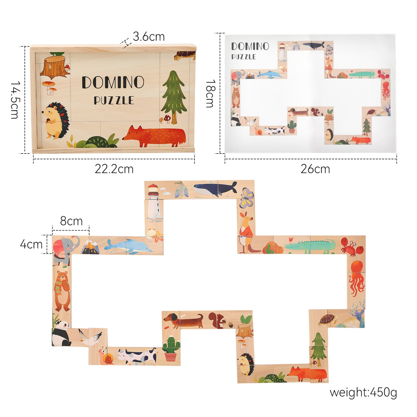 Puzzle Animali in Legno per Bambini – Gioco Educativo Interattivo per Sviluppo Logico e Coordinazione