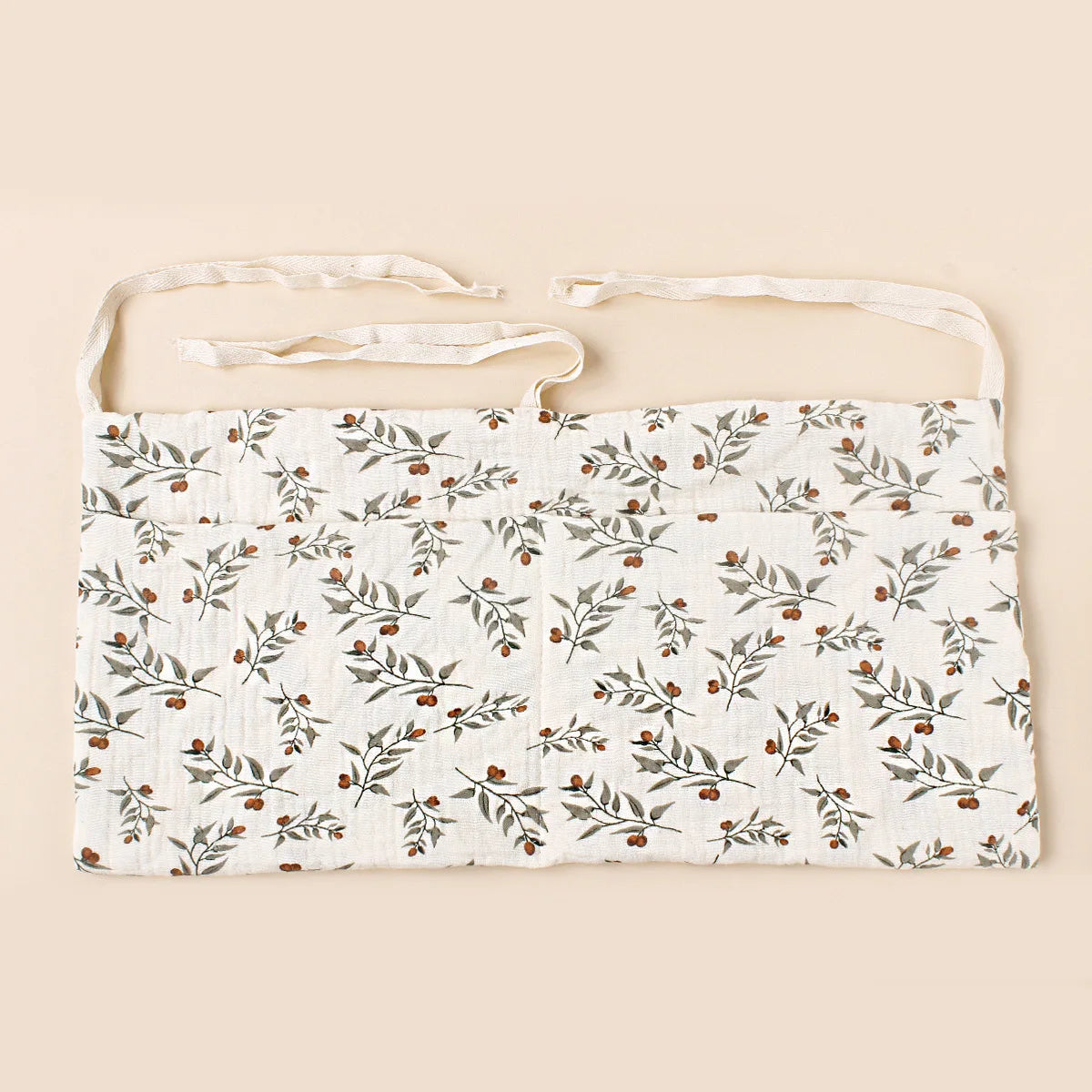 Organizer da Culla in Cotone – Porta Pannolini e Accessori Neonato con Doppia Tasca