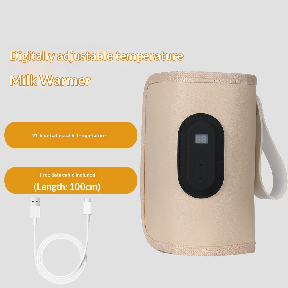 Scaldabiberon Portatile USB con Controllo Temperatura – Fascia Riscaldante per Biberon da Viaggio