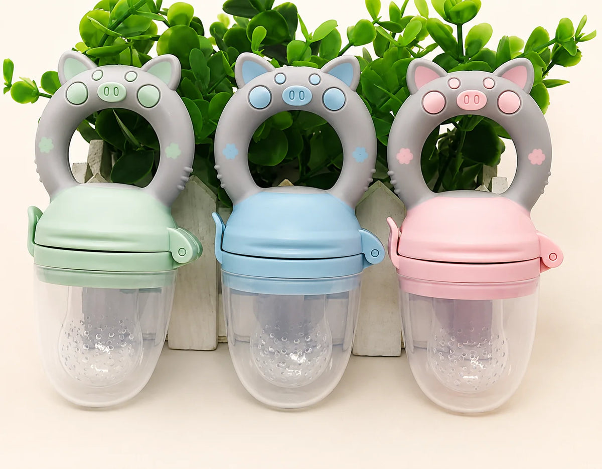 Ciuccio per Frutta Neonati – Succhietto in Silicone Morbido con Tettarelle Intercambiabili