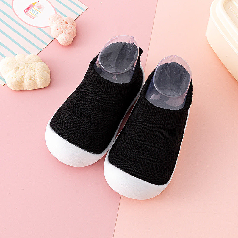 Scarpe Calzino Antiscivolo Bambino 12-36 Mesi in Cotone Traspirante - Calzature Baby Morbide con Suola TPR