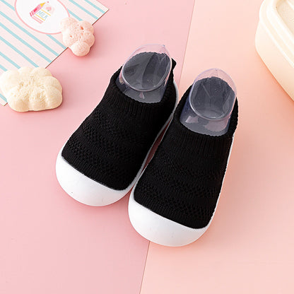 Scarpe Calzino Antiscivolo Bambino 12-36 Mesi in Cotone Traspirante - Calzature Baby Morbide con Suola TPR