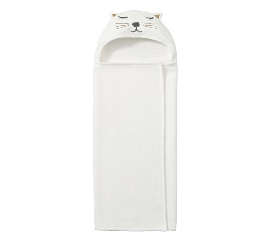 Telo Bagno Neonato con Cappuccio Animale – Accappatoio Morbido in cotone (Gatto/Leone) Copertina Coccola per Bambini