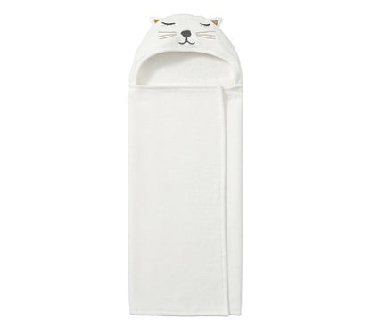 Telo Bagno Neonato con Cappuccio Animale – Accappatoio Morbido in cotone (Gatto/Leone) Copertina Coccola per Bambini