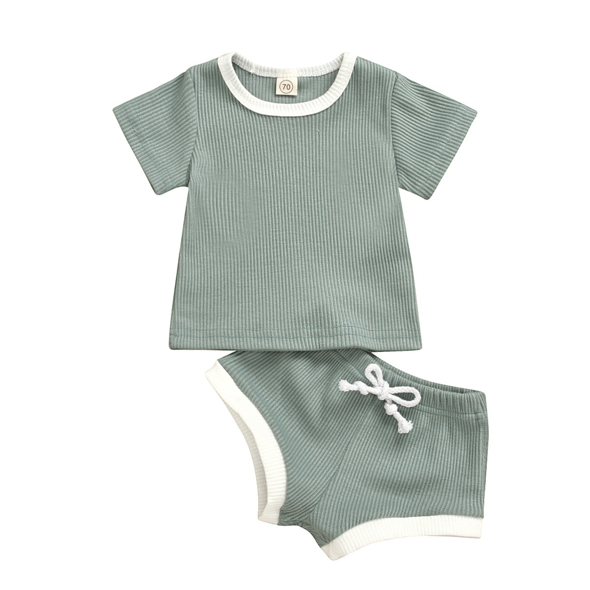 Completo Estivo Neonato in Cotone 2 Pezzi – Set T-Shirt e Pantaloncini Leggeri Traspiranti (0-3 Anni)