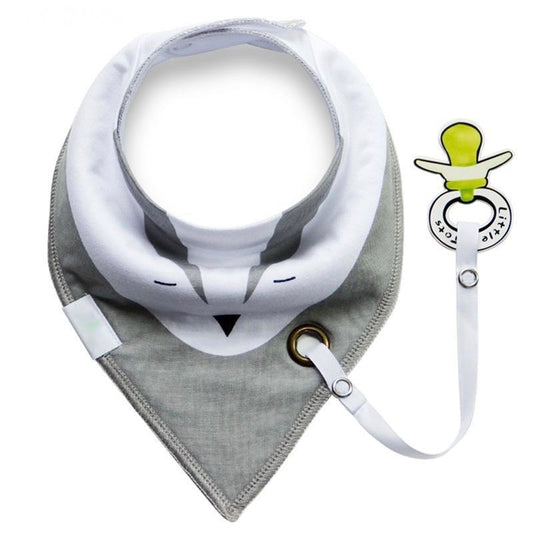 Bavaglino Bandana Neonato con Porta Ciuccio – Cotone Assorbente e Pratico per Uso Quotidiano