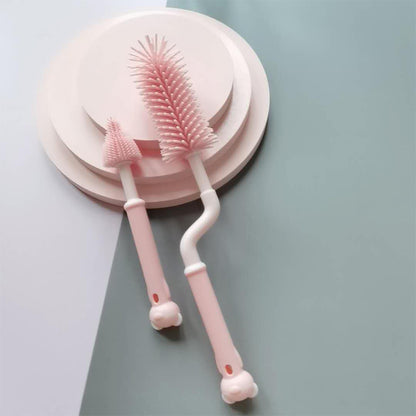 Set spazzola Biberon in Silicone 360° – Pulizia Profonda, Antigraffio e Multifunzionale