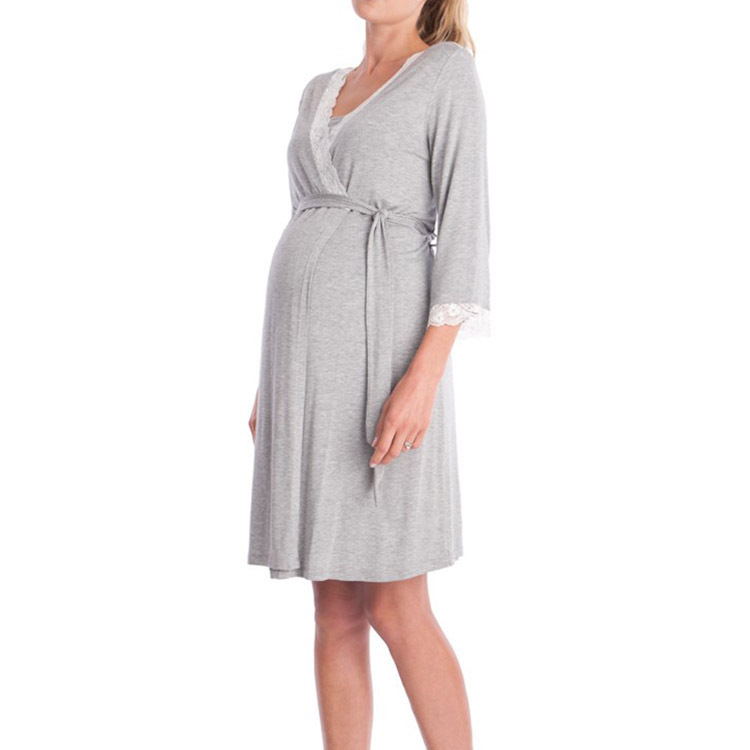 Camicia da Notte Premaman e Allattamento – Morbida, Comoda e Ideale per la Gravidanza