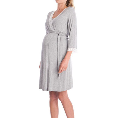 Camicia da Notte Premaman e Allattamento – Morbida, Comoda e Ideale per la Gravidanza
