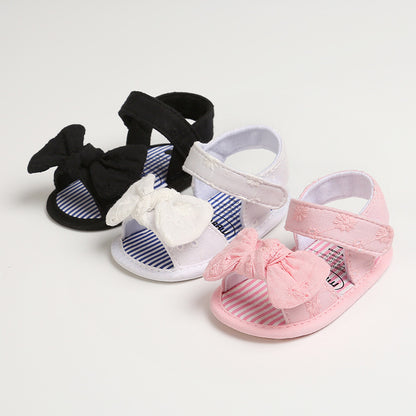 Sandali Neonato Estivi con Fiocco – Scarpine Morbide e Traspiranti | Eleganti e Comode 0-18 Mesi