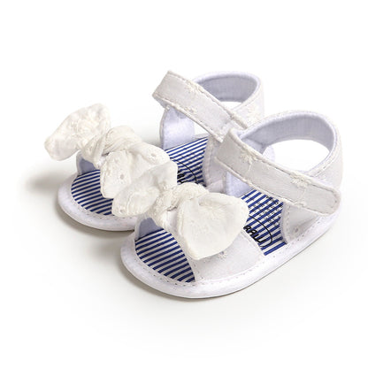 Sandali Neonato Estivi con Fiocco – Scarpine Morbide e Traspiranti | Eleganti e Comode 0-18 Mesi