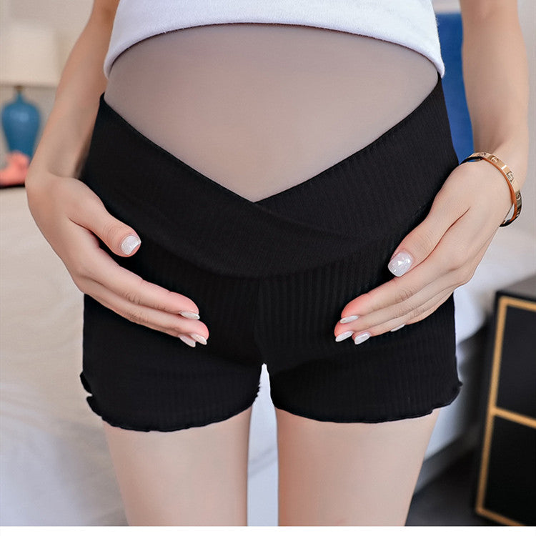 Pantaloncini Premaman con Supporto Addominale – Shorts Gravidanza in Cotone Morbido e Traspirante