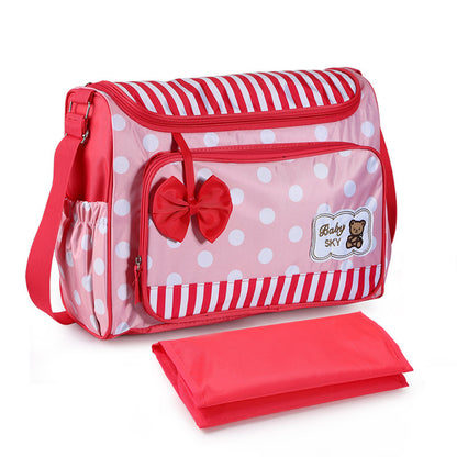 Borsa Fasciatoio Mamma 4 Pezzi Grande Capacità – Set Completo per Neonati con Porta Biberon