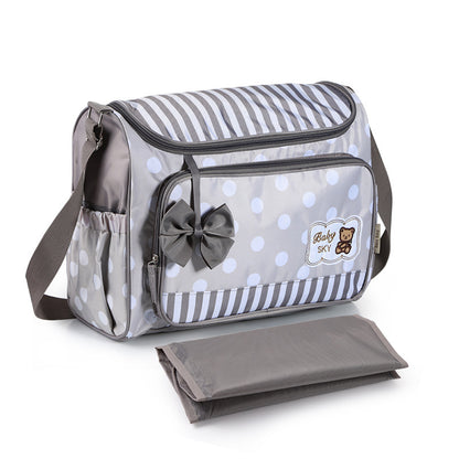 Borsa Fasciatoio Mamma 4 Pezzi Grande Capacità – Set Completo per Neonati con Porta Biberon