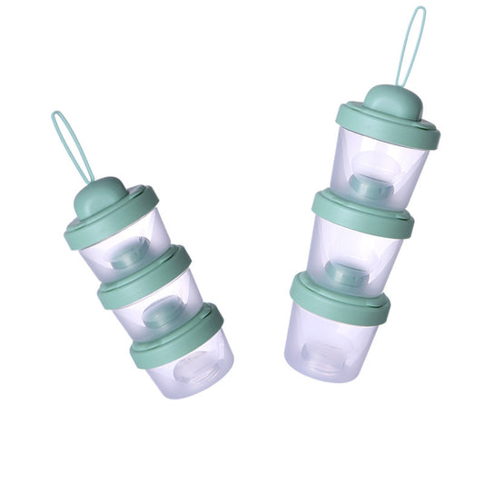 Contenitore Latte in Polvere Neonato 3 Scomparti Portatile | Dosatore Formula Baby Ermetico Antipolvere 60/120ml