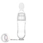 Biberon Cucchiaio in Silicone per Svezzamento – Dispenser Pappa Neonato 90ml Antigoccia BPA Free