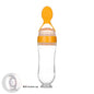 Biberon Cucchiaio in Silicone per Svezzamento – Dispenser Pappa Neonato 90ml Antigoccia BPA Free