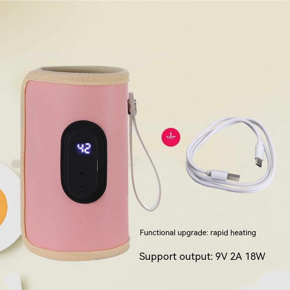 Scaldabiberon Portatile USB con Controllo Temperatura – Fascia Riscaldante per Biberon da Viaggio