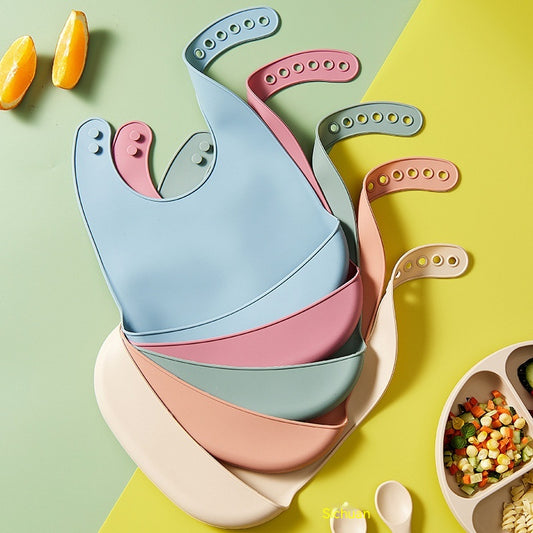 Bavaglino in Silicone per Bambini – Impermeabile, Antimacchia e Morbido per la Pappa