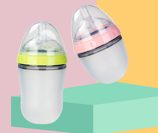 Biberon in silicone morbido per neonati – effetto seno materno