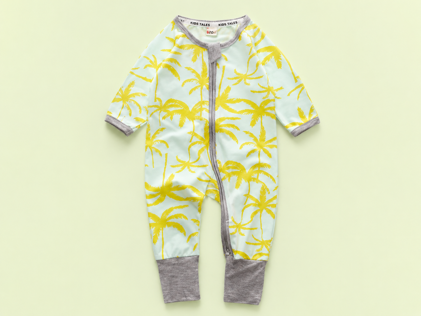 Tutina Neonato con Zip a Manica Lunga – Pagliaccetto Intero con Fantasie Colorate