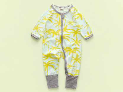 Tutina Neonato con Zip a Manica Lunga – Pagliaccetto Intero con Fantasie Colorate