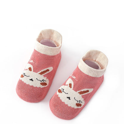 Calzini Antiscivolo Bambino in Cotone Traspirante - Calze Corte Baby con Grip 0-5 Anni
