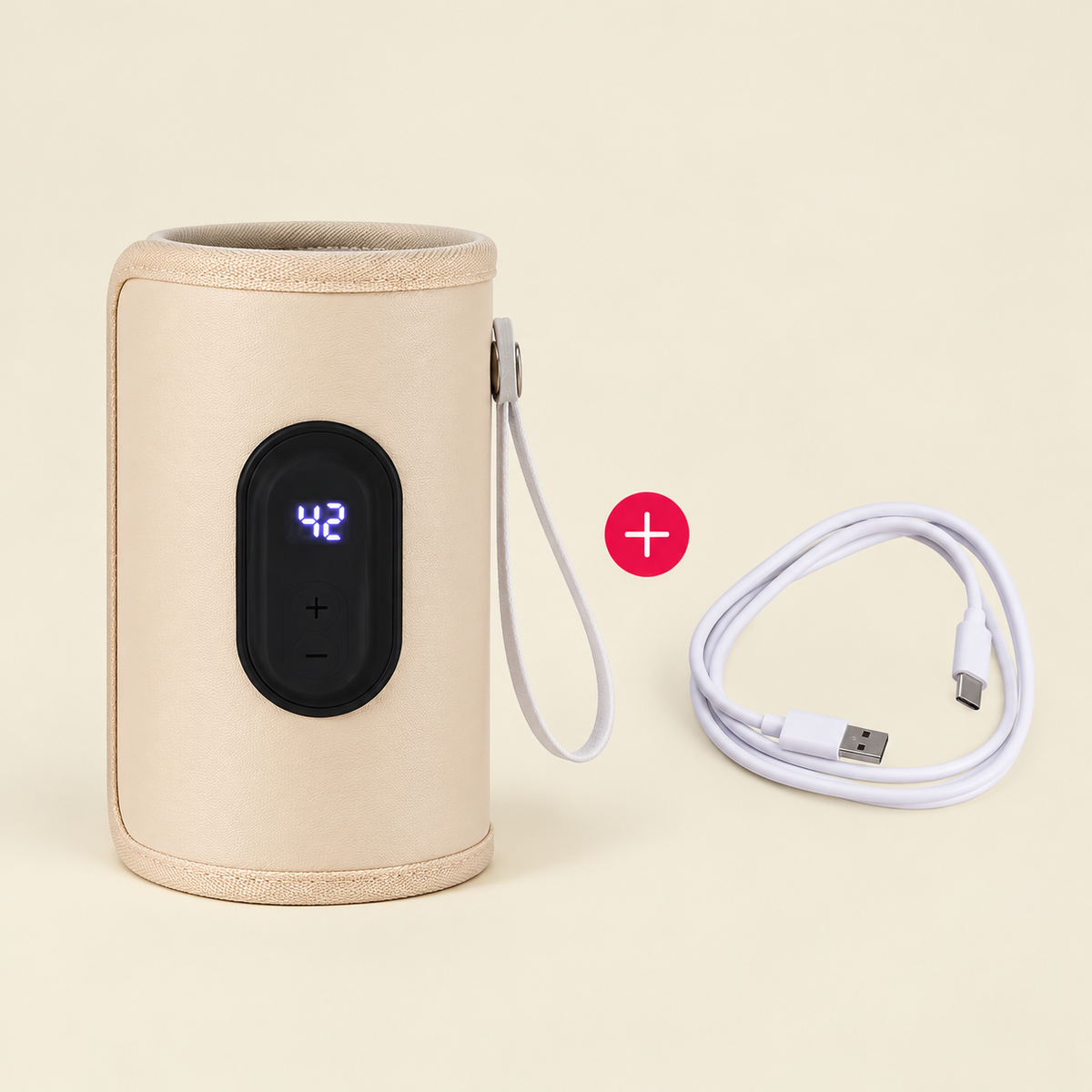 Scaldabiberon Portatile USB – Fascia Riscaldante con Controllo della Temperatura per Biberon