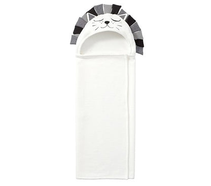 Telo Bagno Neonato con Cappuccio Animale – Accappatoio Morbido in cotone (Gatto/Leone) Copertina Coccola per Bambini