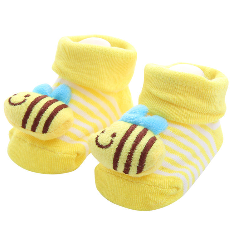 Calzini Antiscivolo Neonato con Animaletti in Cotone - Calze Baby 0-12 Mesi Morbide e Sicure