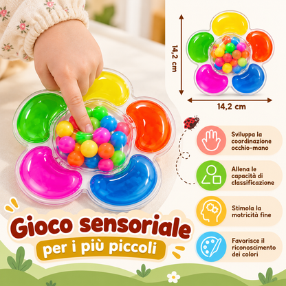 Gioco Sensoriale Squishy con Palline Colorate – Giocattolo Morbido per Motricità Fine e Abbinamento Colori
