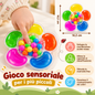 Gioco Sensoriale Squishy con Palline Colorate – Giocattolo Morbido per Motricità Fine e Abbinamento Colori