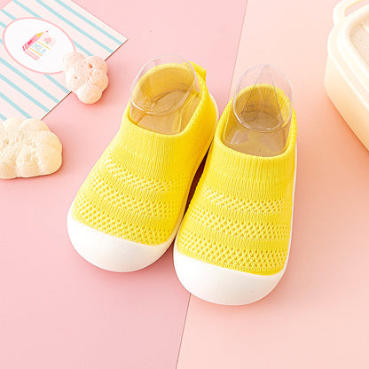 Scarpe Calzino Antiscivolo Bambino 12-36 Mesi in Cotone Traspirante - Calzature Baby Morbide con Suola TPR