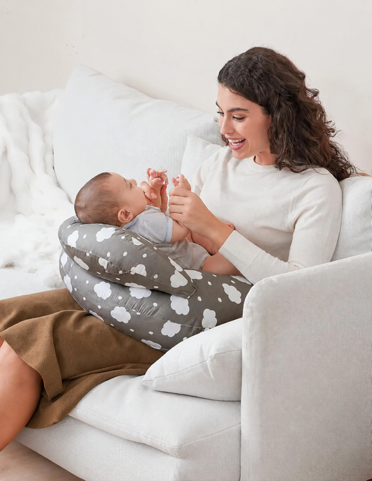 Cuscino Allattamento Ergonomico per Mamma e Neonato – Memory Foam con Rivestimento in Cotone Removibile