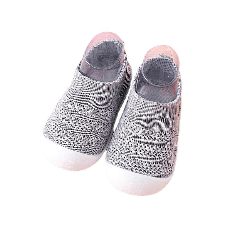 Scarpe Calzino Antiscivolo Bambino 12-36 Mesi in Cotone Traspirante - Calzature Baby Morbide con Suola TPR