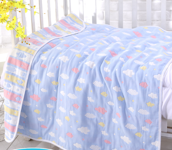 Copertina Asciugamano Neonato in Cotone 100% a 6 Strati 110 × 110 cm