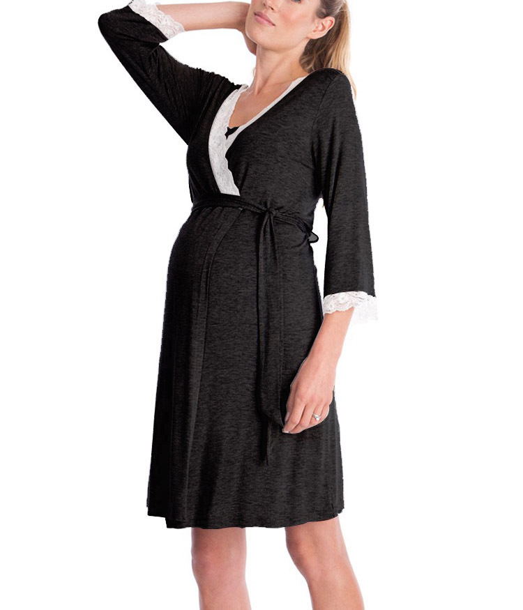 Camicia da Notte Premaman e Allattamento – Morbida, Comoda e Ideale per la Gravidanza