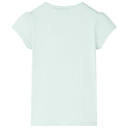 T-Shirt Bambino Verde Menta in Cotone Morbido – Maglietta Estiva Leggera 4-8 Anni