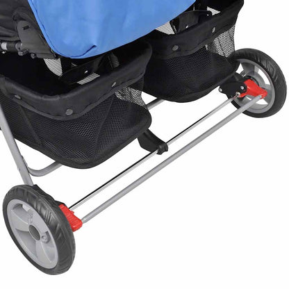 Passeggino Gemellare Affiancato Leggero e Compatto – Chiusura Facile, Schienali Reclinabili, Ruote Antishock