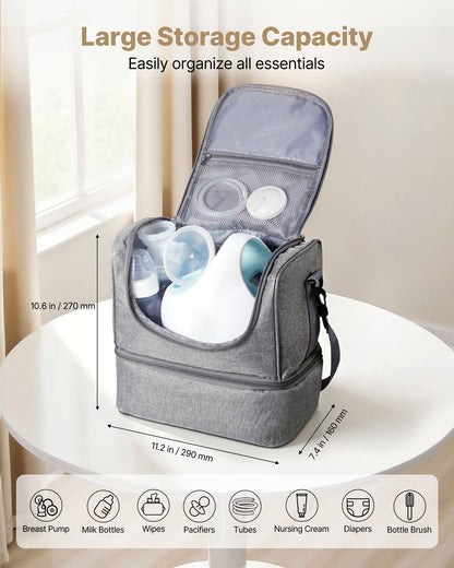 Borsa per Tiralatte con Ghiaccio Refrigerante – Custodia Portatile per Tiralatte e Conservazione Latte Materno | Ideale per Lavoro e Viaggio