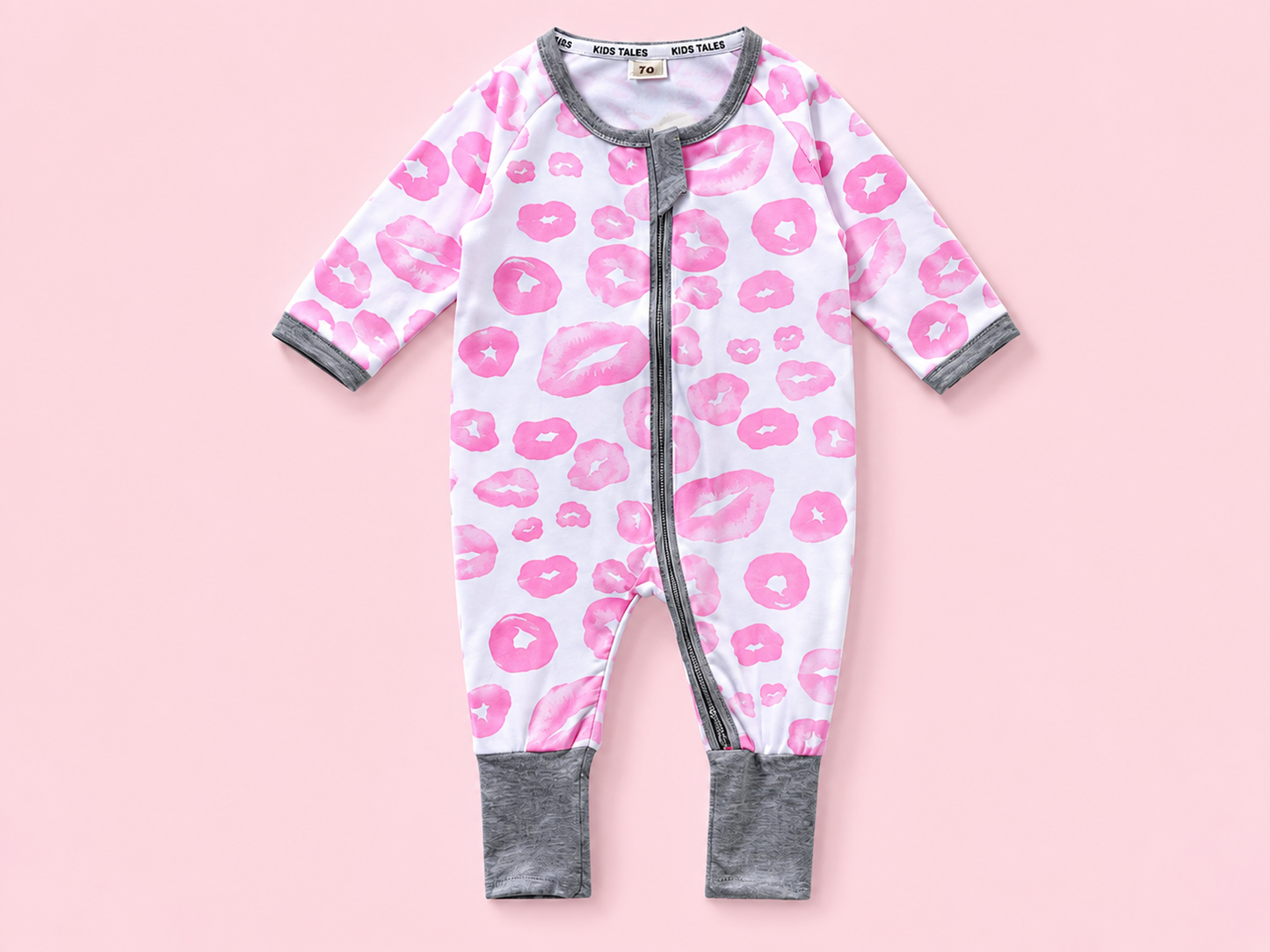 Tutina Neonato con Zip a Manica Lunga – Pagliaccetto Intero con Fantasie Colorate