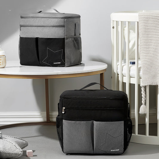 Zaino Fasciatoio Impermeabile Grande Capacità – Borsa Mamma Multifunzionale per Neonati, Organizer Porta Pannolini da Viaggio