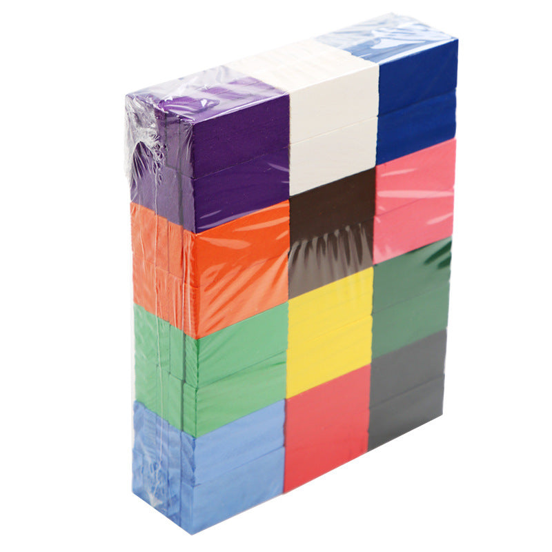 Domino in Legno Arcobaleno – Set Costruzioni Educative 120 Pezzi per Bambini, Gioco Creativo e Coordinazione