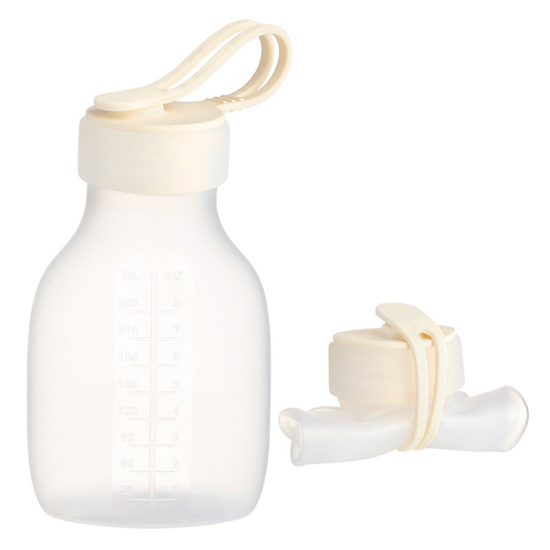 Bottiglia Latte Materno in Silicone Pieghevole 240ml | Contenitore Conservazione Latte Baby Ermetico Antigoccia