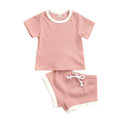 Completo Estivo Neonato in Cotone 2 Pezzi – Set T-Shirt e Pantaloncini Leggeri Traspiranti (0-3 Anni)