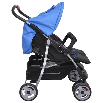 Passeggino Gemellare Affiancato Leggero e Compatto – Chiusura Facile, Schienali Reclinabili, Ruote Antishock