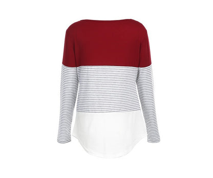 Maglia Premaman e Allattamento a Manica Lunga – T-Shirt con Apertura Discreta per Allattare