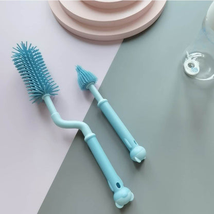 Set spazzola Biberon in Silicone 360° – Pulizia Profonda, Antigraffio e Multifunzionale