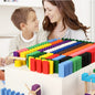 Domino in Legno Arcobaleno – Set Costruzioni Educative 120 Pezzi per Bambini, Gioco Creativo e Coordinazione