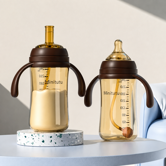 Biberon Evolutivo Anticolica con Manici e Doppio Beccuccio 240/300 ml
